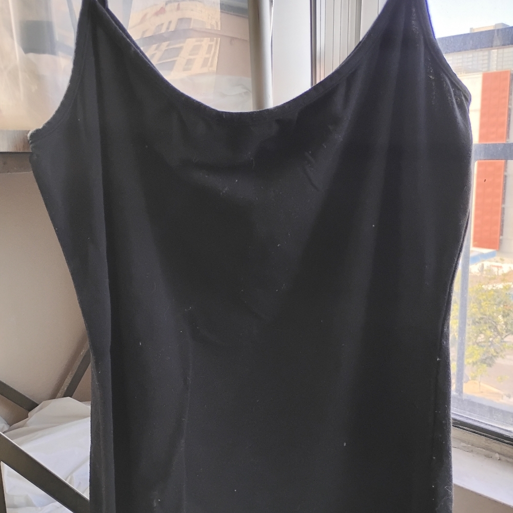 Women's black CW spaghetti strap camisole